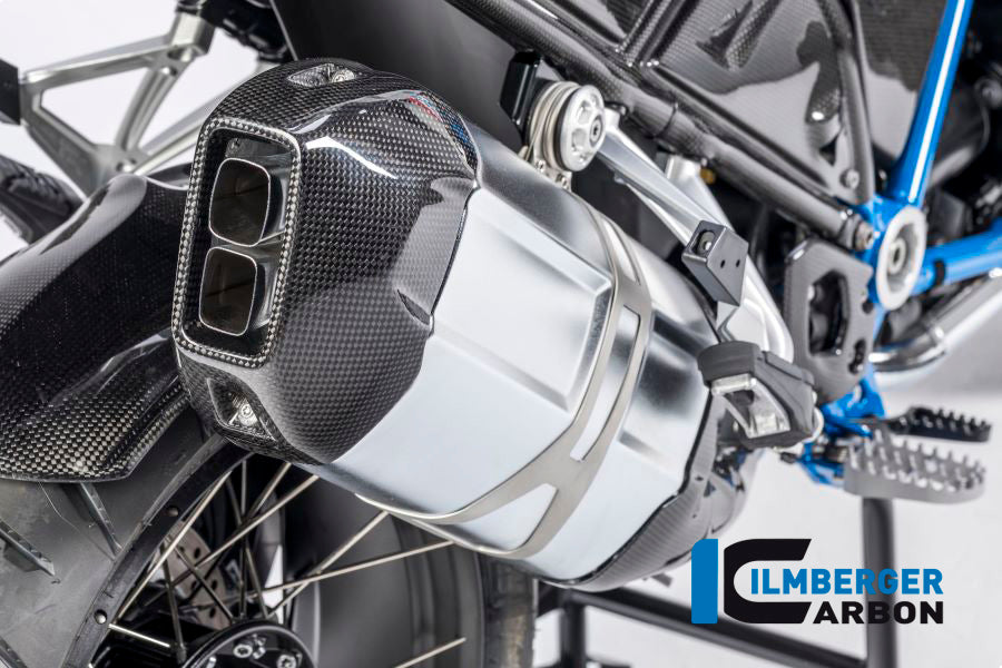 Ilmberger Carbon Rear Silencer Protector, Carbon for the BMW R 1200 GS '13-17, R 1200 GS Adventure 2014