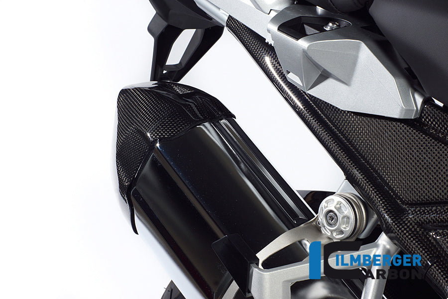 Ilmberger Carbon Rear Silencer Protector, Carbon for the BMW R 1200 GS '13-17, R 1200 GS Adventure 2014