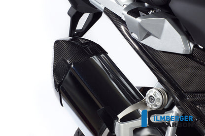 Ilmberger Carbon Rear Silencer Protector, Carbon for the BMW R 1200 GS '13-17, R 1200 GS Adventure 2014