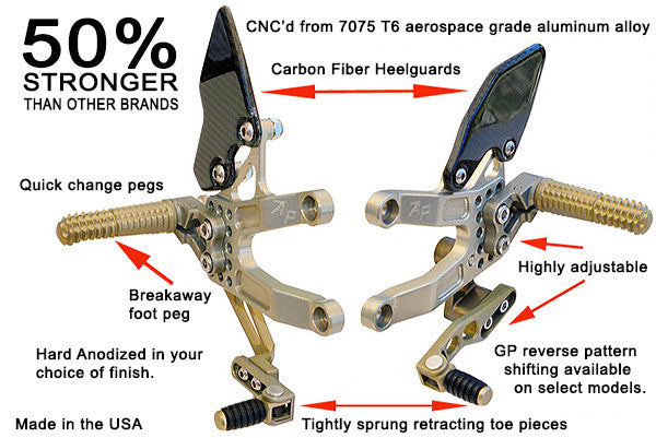 Attack Performance Rearsets for Kawasaki Ninja 300 / 250R