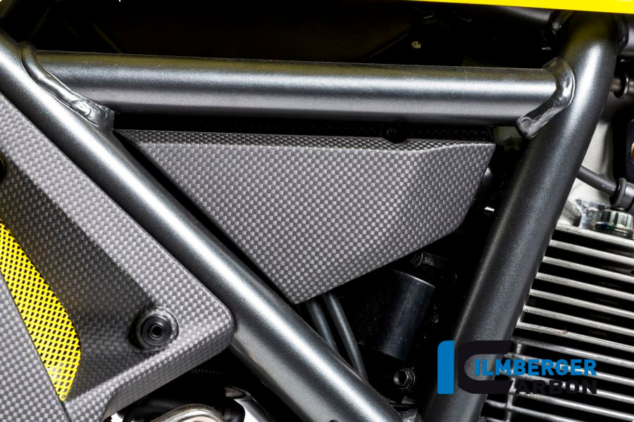 Ilmberger Carbon Cover Under the Frame, Left for the Ducati Scrambler Icon '14-25 / Scrambler Sixty2 '16-23 / Scrambler Classic '14-20 ETC