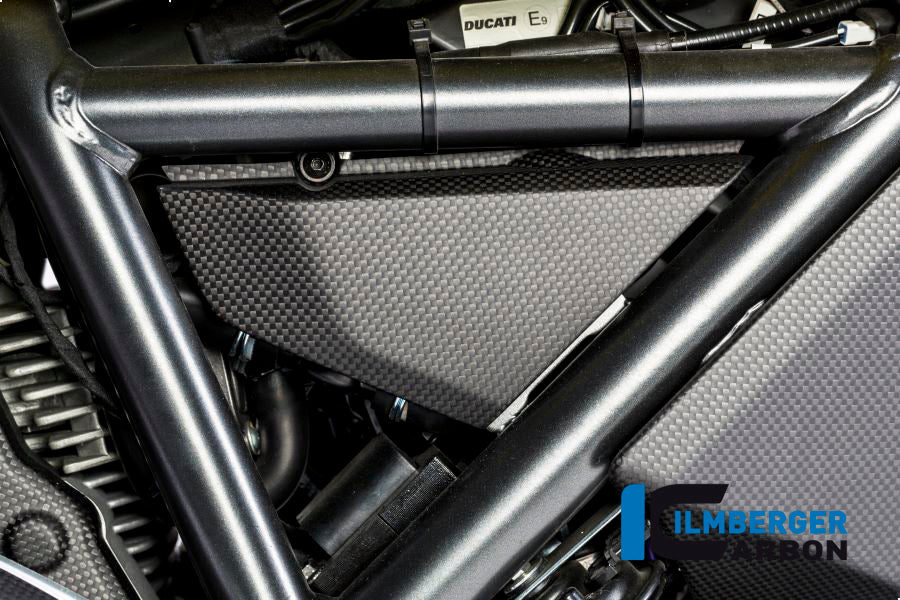 Ilmberger Carbon Cover Under the Frame, Right for the Ducati Scrambler Icon '14-25 / Scrambler Cafe Racer '14-23 / Scrambler Classic '14-20 ETC