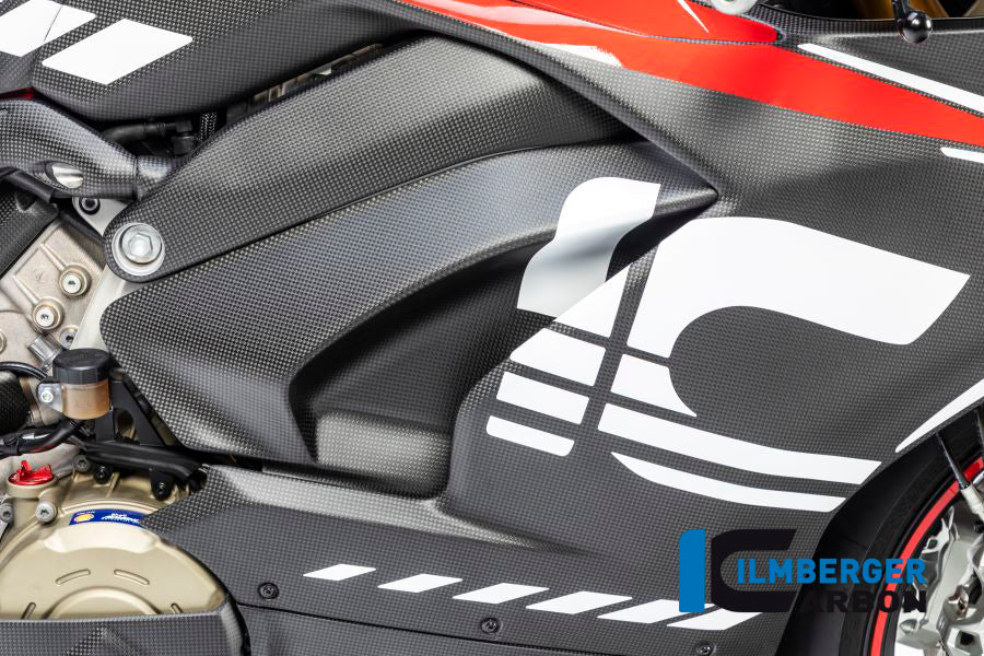 Ilmberger Carbon Side Panel Under The Tank, Right Gl for the Ducati Panigale V4 '18 / V4 S '18-19