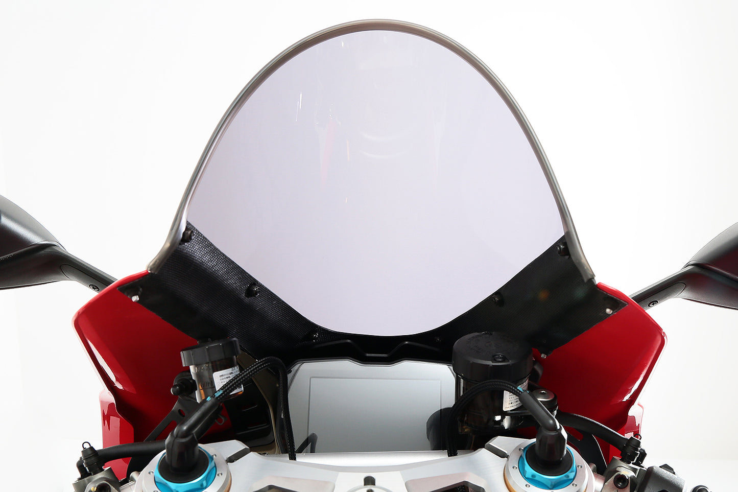 AELLA Carbon Fiber Trim Racing Windscreen For the Ducati Panigale V4 R (2019+) and V4 / S / SP (2020+)