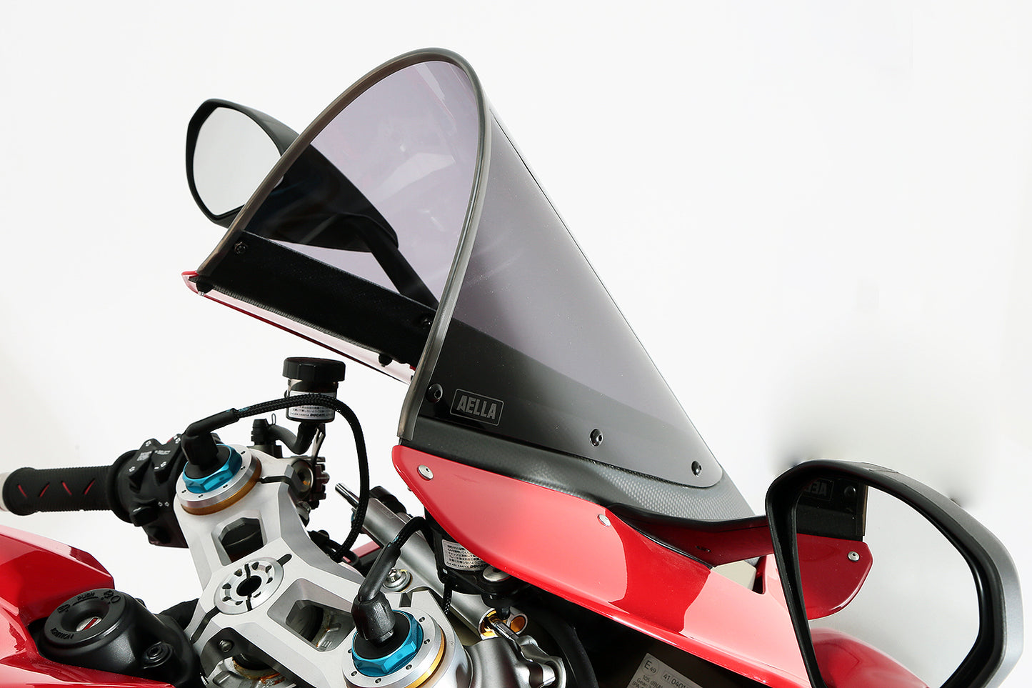 AELLA Carbon Fiber Trim Racing Windscreen For the Ducati Panigale V4 R (2019+) and V4 / S / SP (2020+)