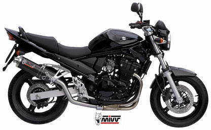 MIVV Slip-on, Oval Carbon, Alto/High up Exhaust For Suzuki Bandit 650 2005-2006