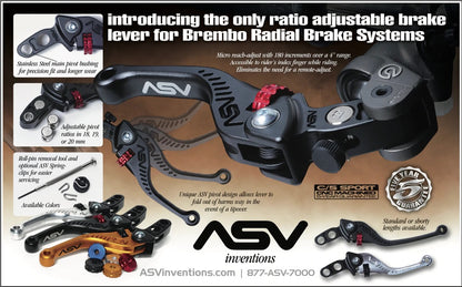 ASV Inventions C5 Series Unbreakable Billet Brake Lever for Brembo & Magura Radial Masters