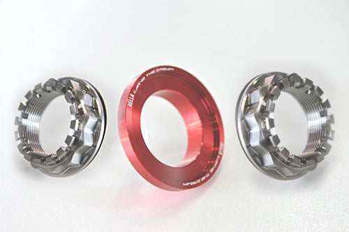 AELLA 12 Point Small Hub Titanium Nut 1 Each On Right And Left & Aluminum Taper Cone Set (Rear Axle)