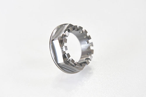 AELLA Small Hub Hexagonal Titanium Rear Axle Nut (Sprocket Side)