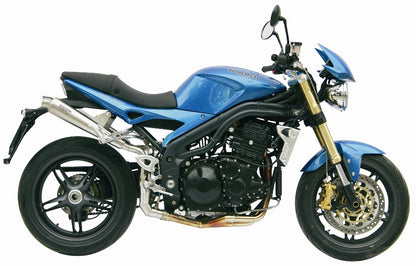 MIVV 2 Slip-on, X-cone Stainless Steel, Standard Exhaust For Triumph Speed Triple 1050 2005-2006