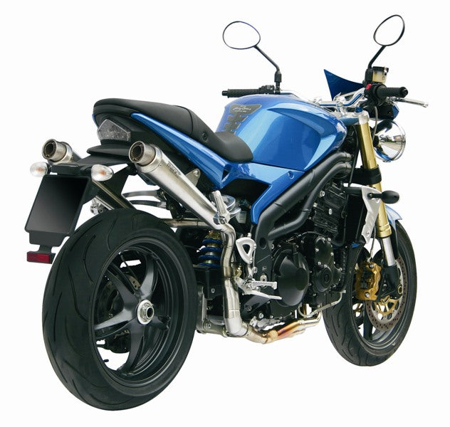 MIVV 2 Slip-on, X-cone Stainless Steel, Standard Exhaust For Triumph Speed Triple 1050 2005-2006