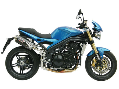 MIVV 2 Slip-on, Oval Carbon, Standard Exhaust For Triumph Speed Triple 1050 2005-2006