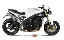 MIVV 2 Slip-on, Ghibli Stainless Steel, Standard Exhaust For Triumph Speed Triple 1050 2007-2010