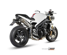 MIVV 2 Slip-on, Ghibli Stainless Steel, Standard Exhaust For Triumph Speed Triple 1050 2007-2010