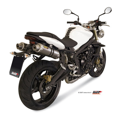 MIVV 2 Slip-on, GP Titan, Standard Exhaust For Triumph Street Triple 675 2007-2012