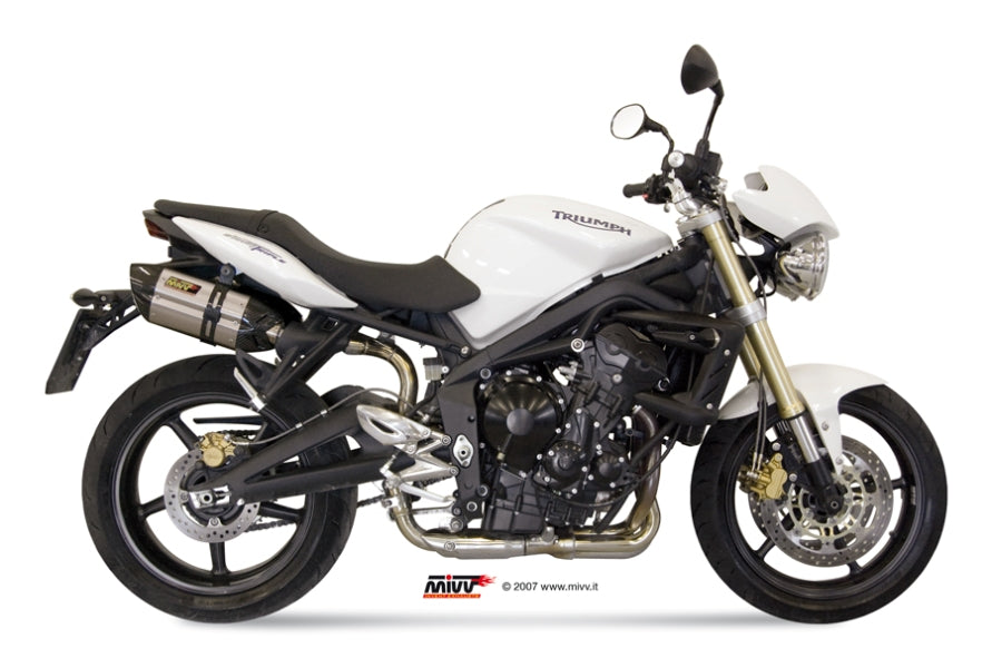 MIVV 2 Slip-on, Suono Stainless Steel, Standard Exhaust For Triumph Street Triple 675 2007-2012