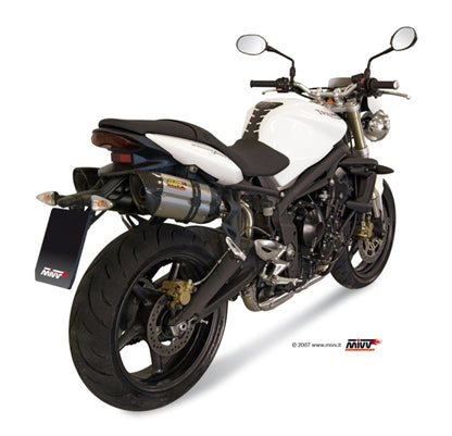 MIVV 2 Slip-on, Suono Stainless Steel, Standard Exhaust For Triumph Street Triple 675 2007-2012