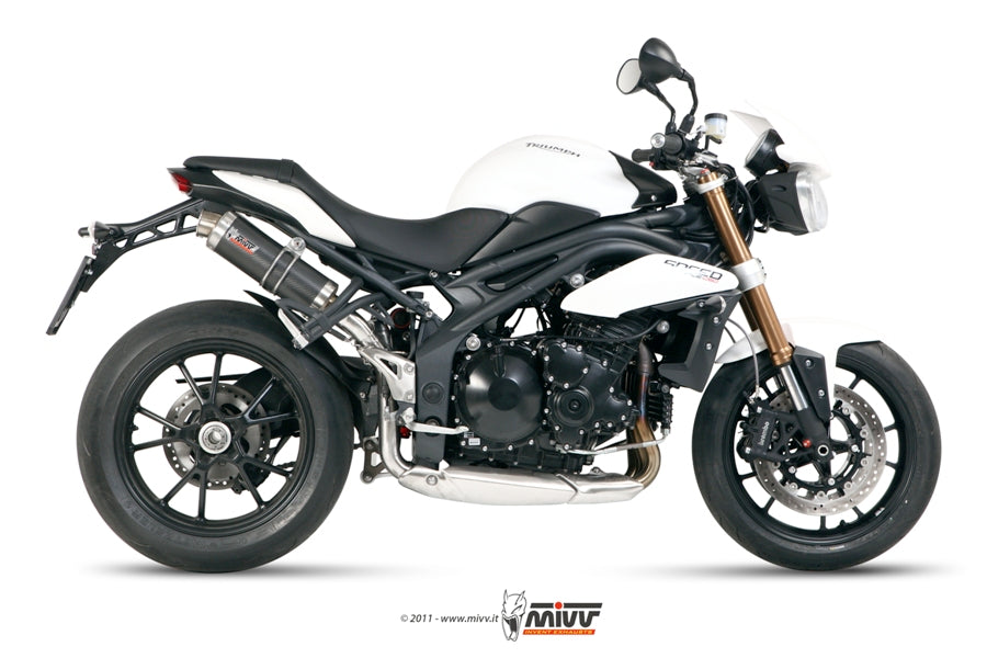 MIVV 2 Slip-on, GP Carbon, Standard Exhaust For Triumph Speed Triple 1050 2011-2015