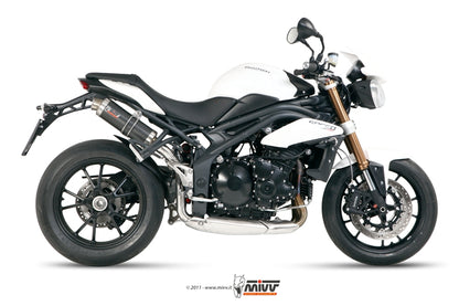 MIVV 2 Slip-on, GP Carbon, Standard Exhaust For Triumph Speed Triple 1050 2011-2015