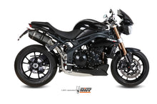 MIVV 2 Slip-on, Speed Edge Black, Standard Exhaust For Triumph Speed Triple 1050 2011-2015