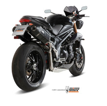 MIVV 2 Slip-on, Speed Edge Black, Standard Exhaust For Triumph Speed Triple 1050 2011-2015