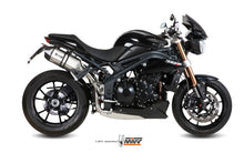 MIVV 2 Slip-on, Speed Edge Stainless Steel, Standard Exhaust For Triumph Speed Triple 1050 2011-2015