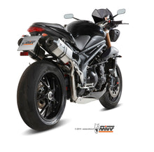 MIVV 2 Slip-on, Speed Edge Stainless Steel, Standard Exhaust For Triumph Speed Triple 1050 2011-2015