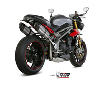 MIVV 2 Slip-on, Suono Stainless Steel, Standard Exhaust For Triumph Speed Triple 1050 2016-2017