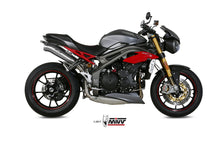 MIVV 2 Slip-on, Ghibli Stainless Steel, Standard Exhaust For Triumph Speed Triple 1050 2016-2017