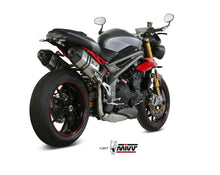 MIVV 2 Slip-on, Speed Edge Stainless Steel, Standard Exhaust For Triumph Speed Triple 1050 2016-2017