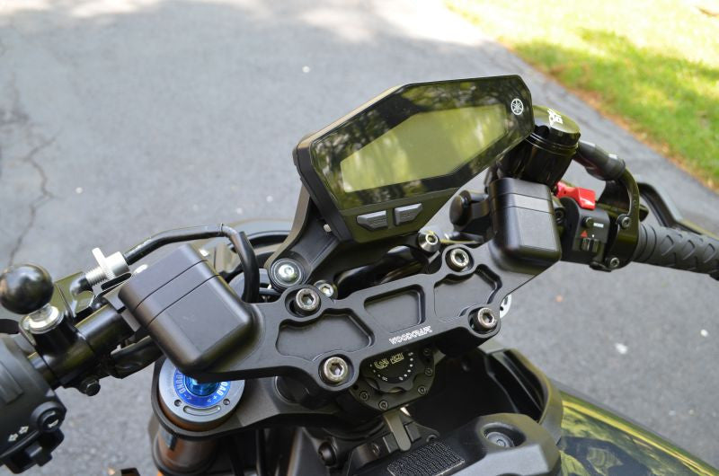 WOODCRAFT Yamaha FZ-09 (MT09) (14-17) / XSR900 (16-21) Clipon Riser Adapter Plate Kit W/ Bars
