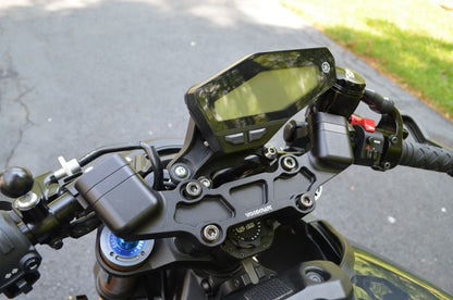 WOODCRAFT Yamaha FZ-09 (MT09) (14-17) / XSR900 (16-21) Clipon Riser Adapter Plate Kit W/ Bars