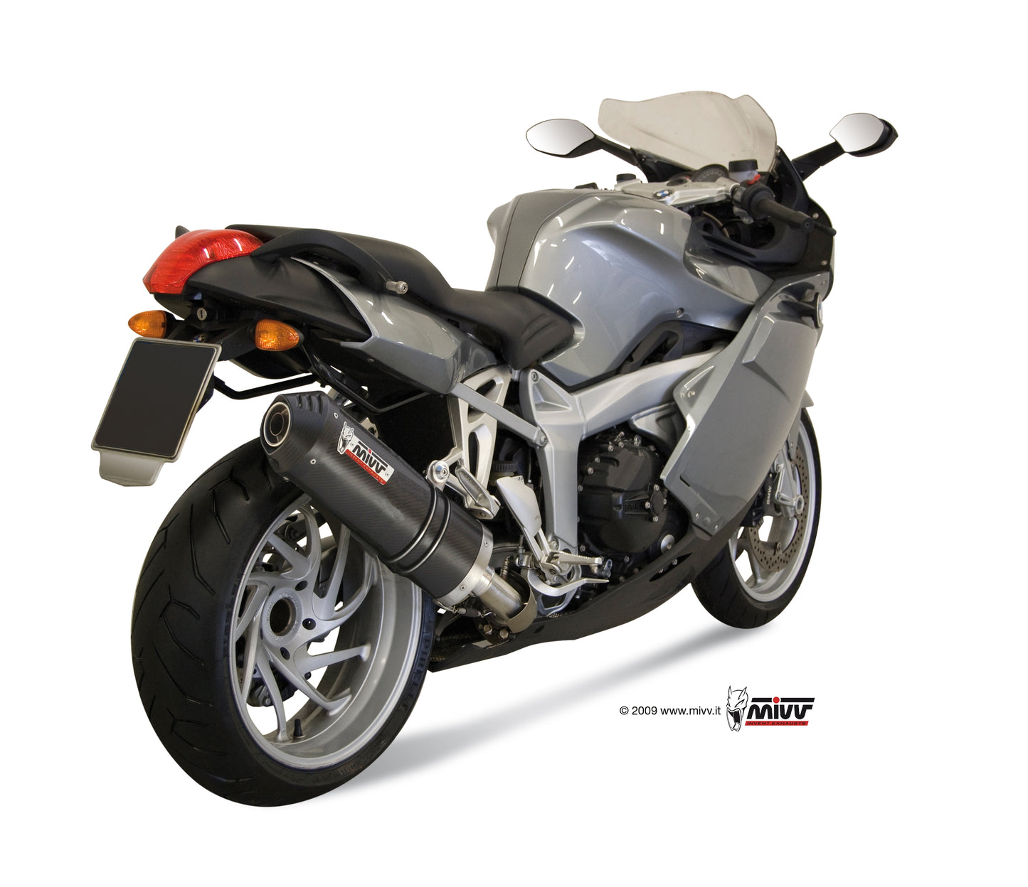 MIVV Slip-on, Oval Carbon, Standard Exhaust For BMW K 1200 R / S / GT 2005-2008