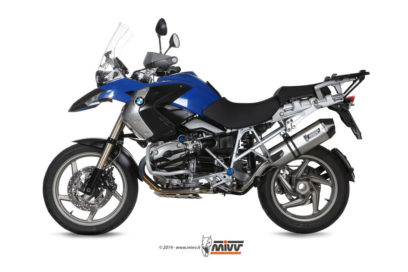 MIVV Slip-on, Speed Edge Stainless Steel, Standard Exhaust For BMW R 1200 GS / Adventure 2008-2009