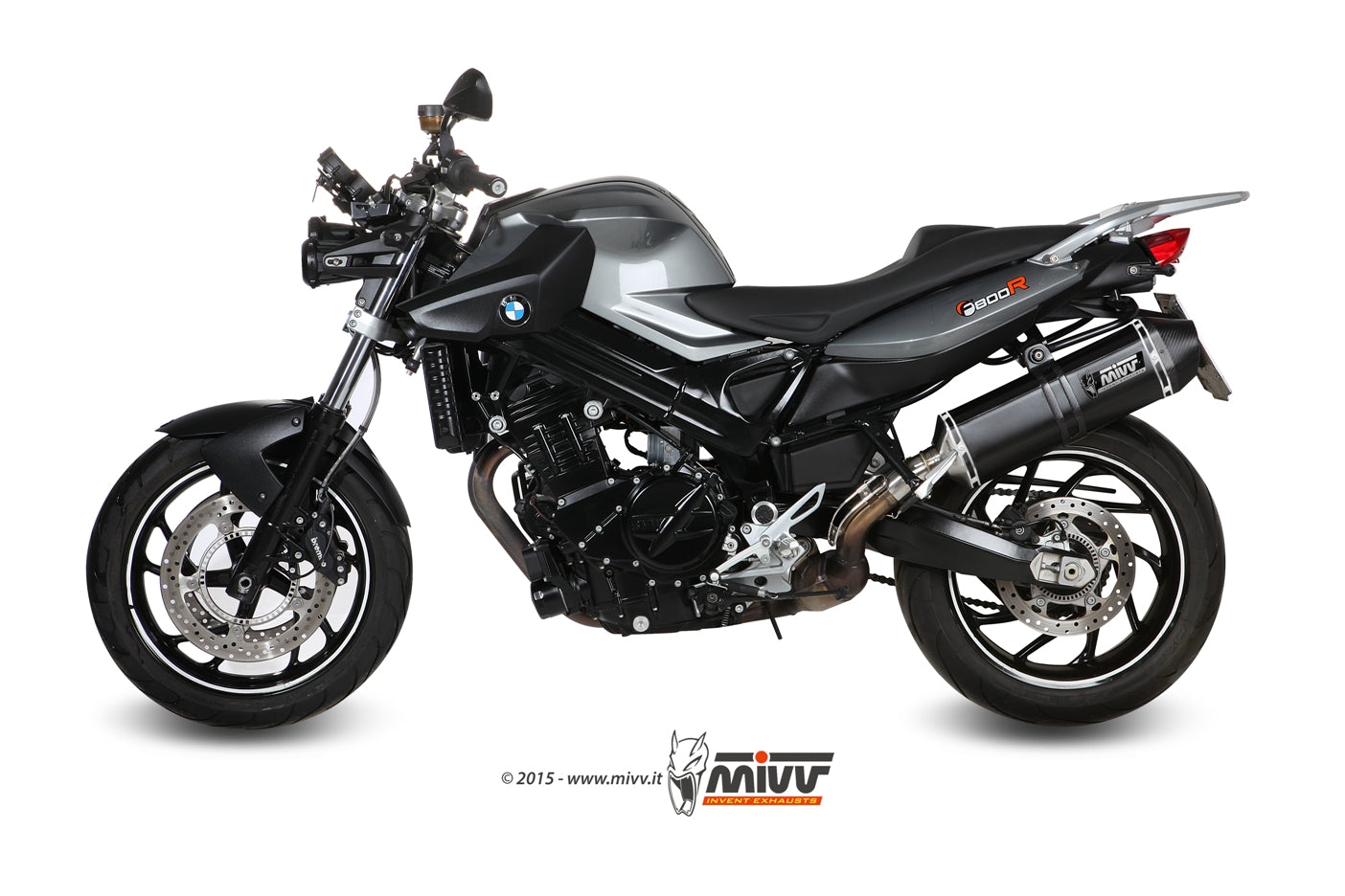 MIVV Slip-on, Speed Edge Black, Standard Exhaust For BMW F 800 R / GT 2009-2020