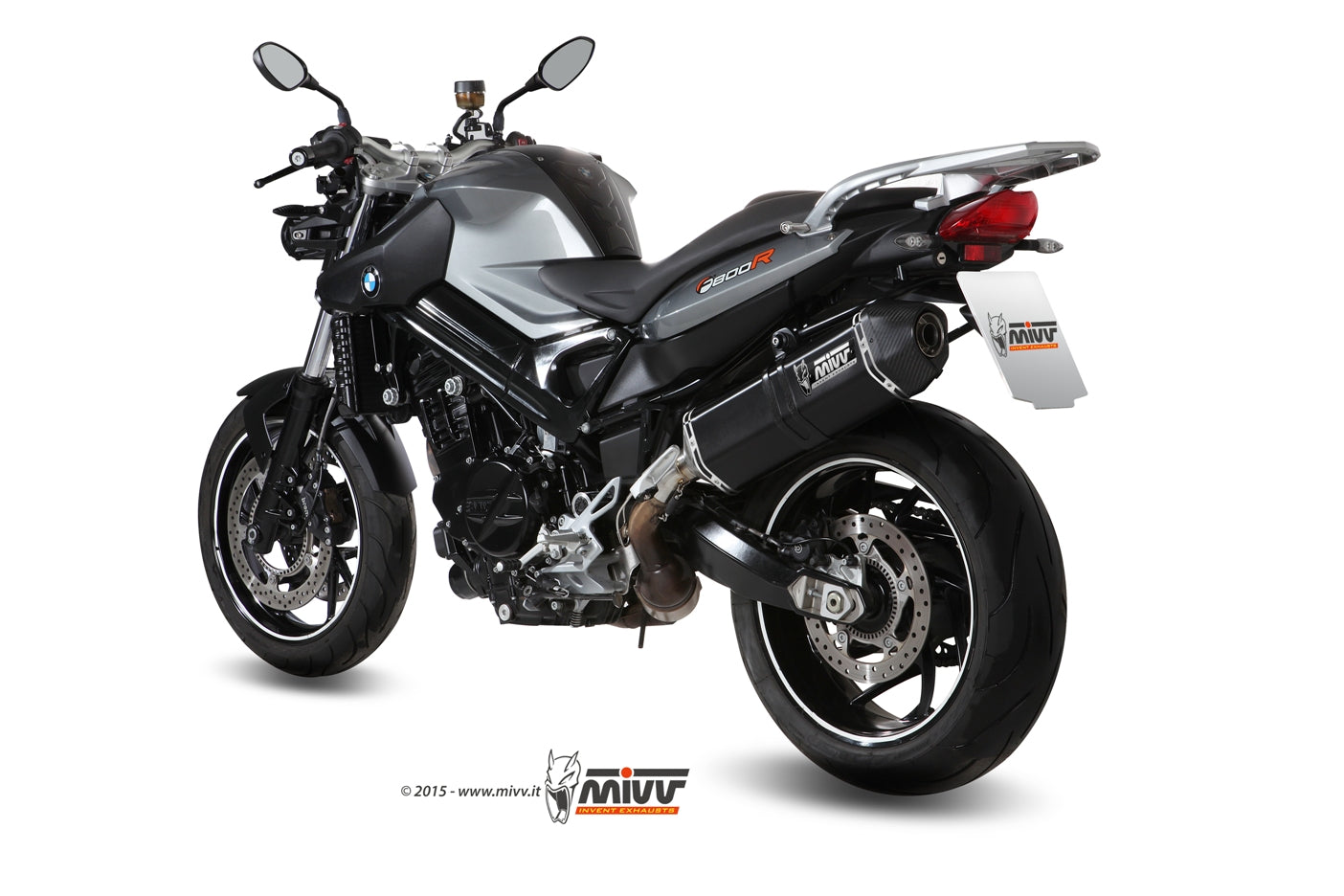 MIVV Slip-on, Speed Edge Black, Standard Exhaust For BMW F 800 R / GT 2009-2020