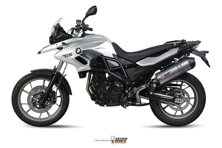 MIVV Slip-on, Oval Titan, Standard Exhaust For BMW F 700 GS 2012-2017