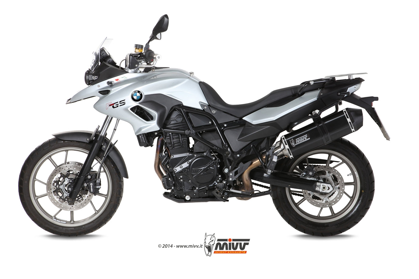 MIVV Slip-on, Speed Edge Black, Standard Exhaust For BMW F 700 GS 2012-2017