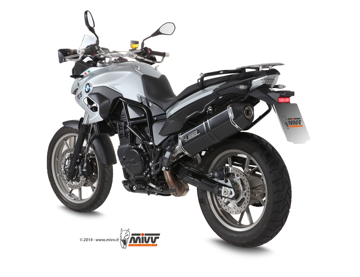 MIVV Slip-on, Speed Edge Black, Standard Exhaust For BMW F 700 GS 2012-2017
