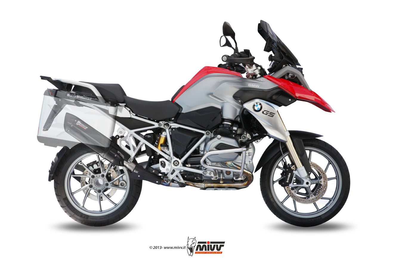 MIVV Slip-on, Suono Black, Standard Exhaust For BMW R 1200 GS / Adventure 2013-2018