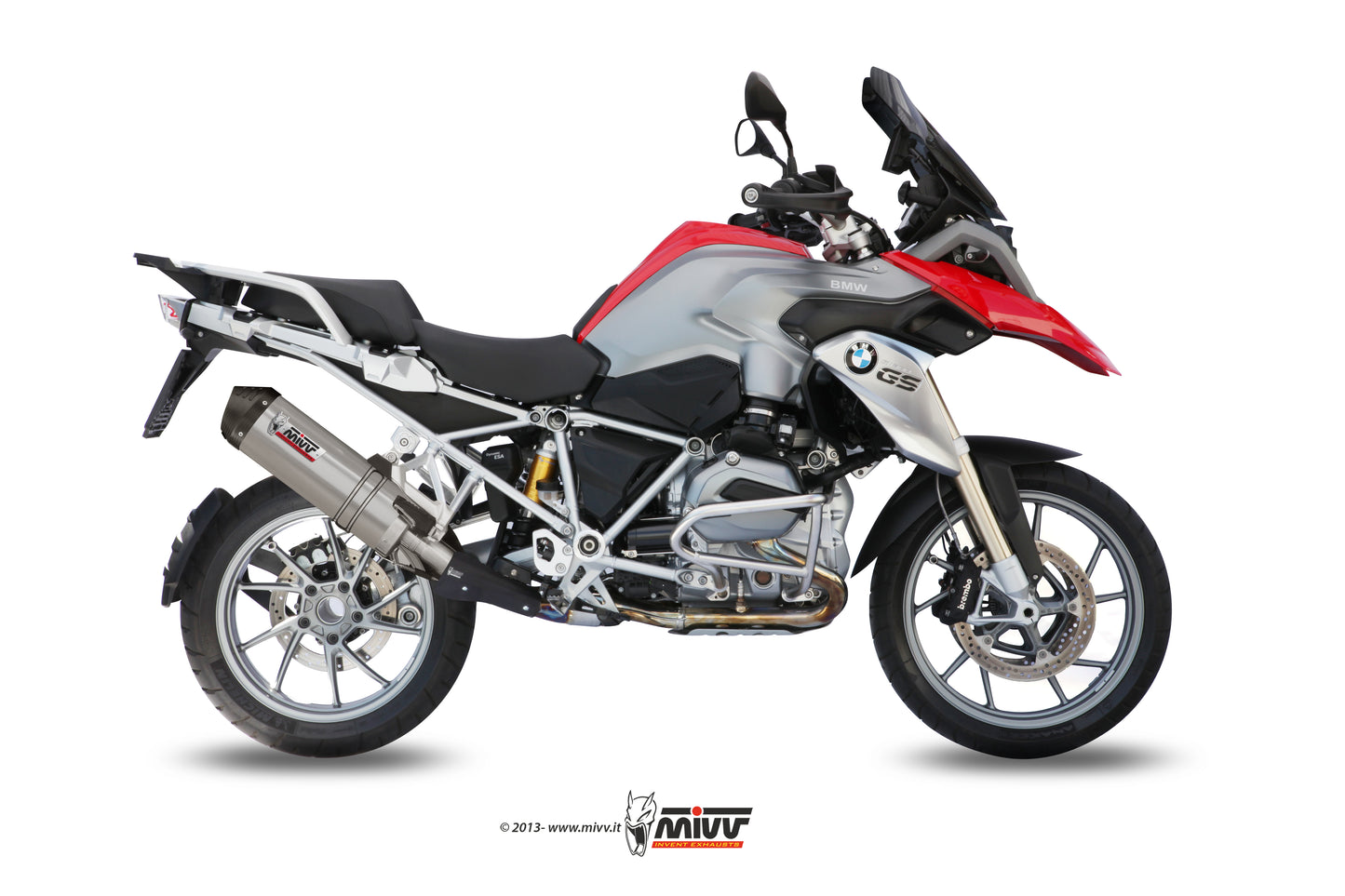MIVV Slip-on, Oval Titan, Standard Exhaust For BMW R 1200 GS / Adventure 2013-2018