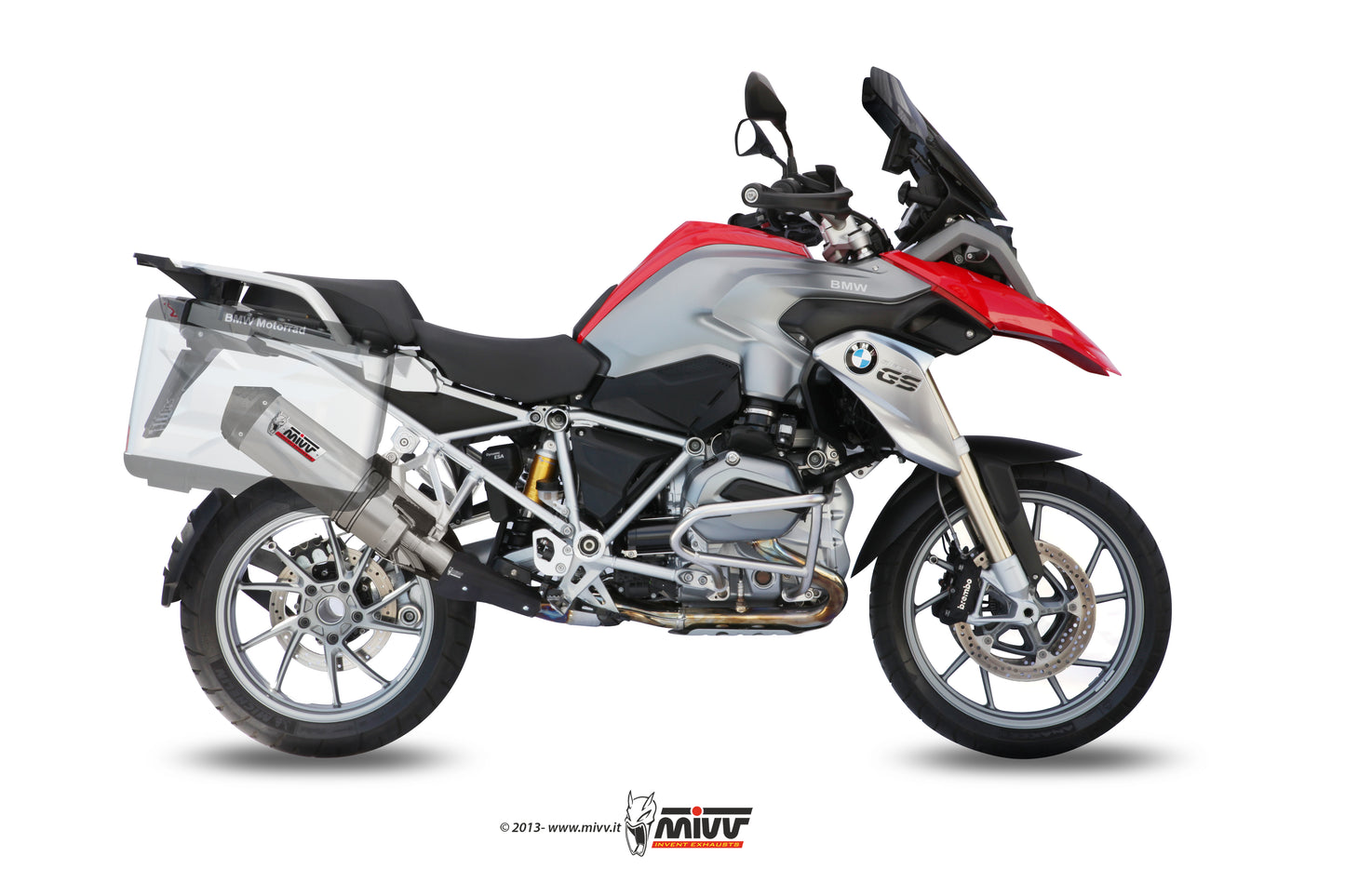 MIVV Slip-on, Oval Titan, Standard Exhaust For BMW R 1200 GS / Adventure 2013-2018