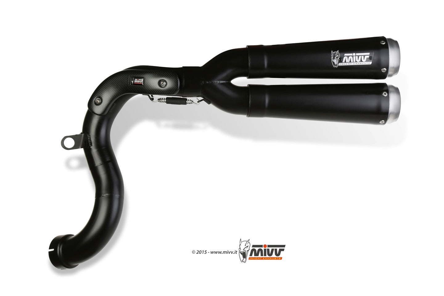 MIVV Slip-on, X-cone Black, Alto/High up Exhaust For BMW R NINE T 2014-2021