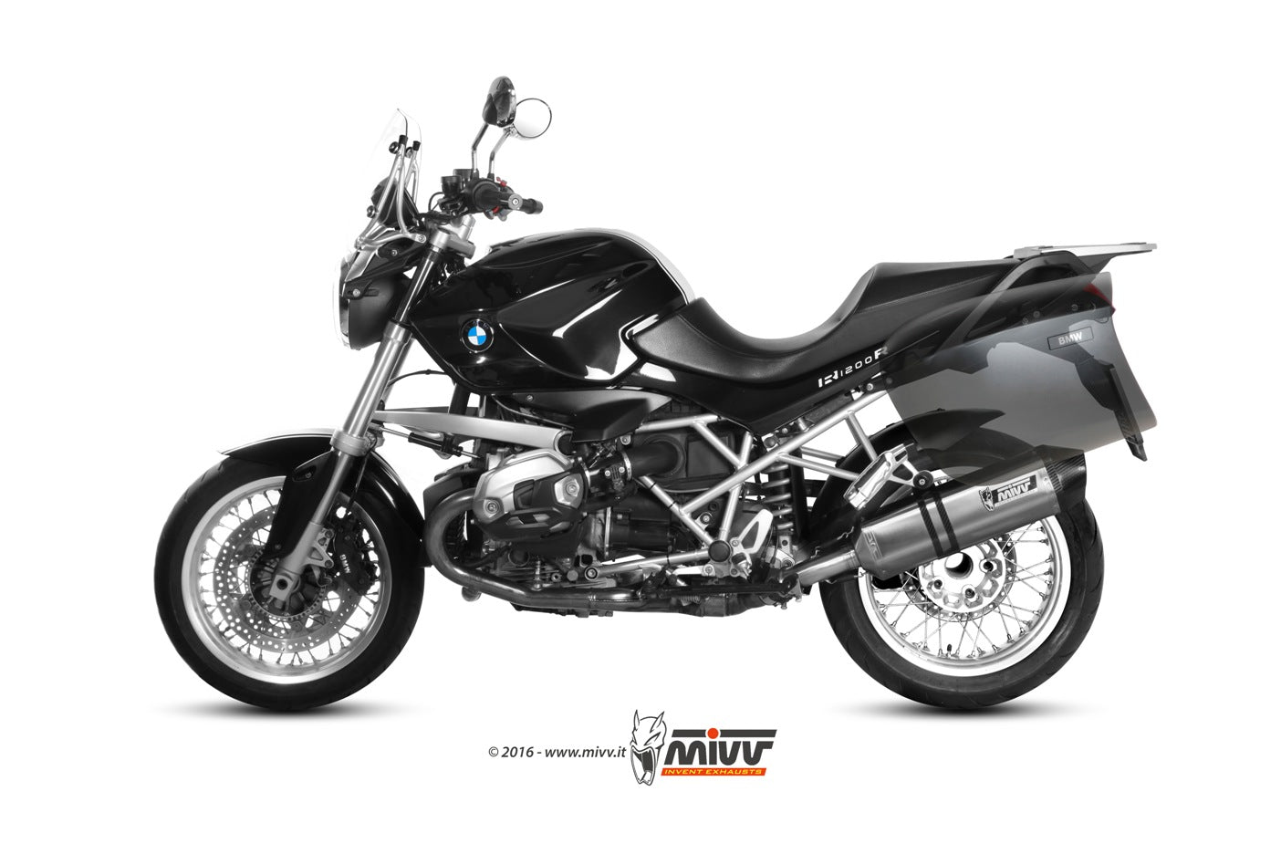 MIVV Slip-on, Speed Edge Stainless Steel, Standard Exhaust For BMW R 1200 R 2011-2014