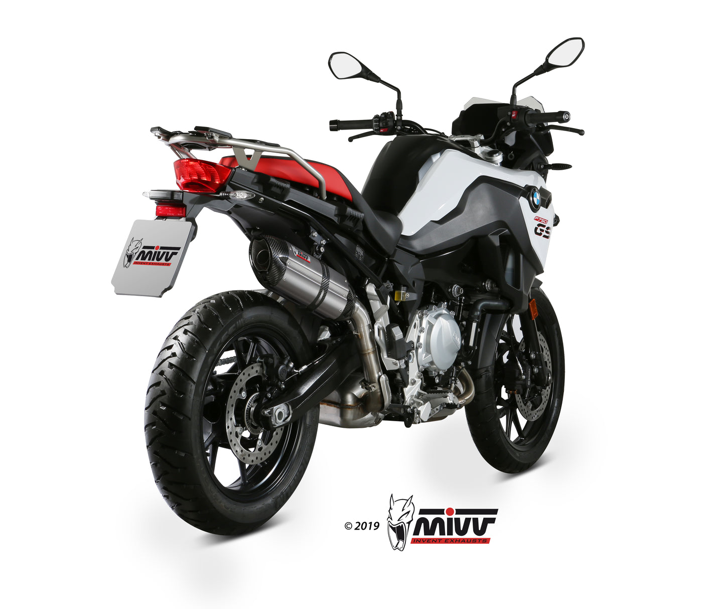 MIVV Slip-on, Suono Stainless Steel, Standard Exhaust For BMW F 750 GS / F 850 GS 2018-2021