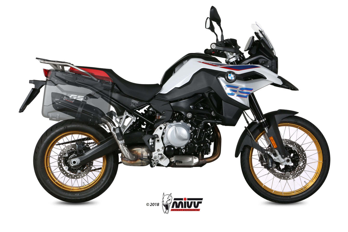 MIVV Slip-on, Suono Black, Standard Exhaust For BMW F 750 GS / F 850 GS 2018-2021