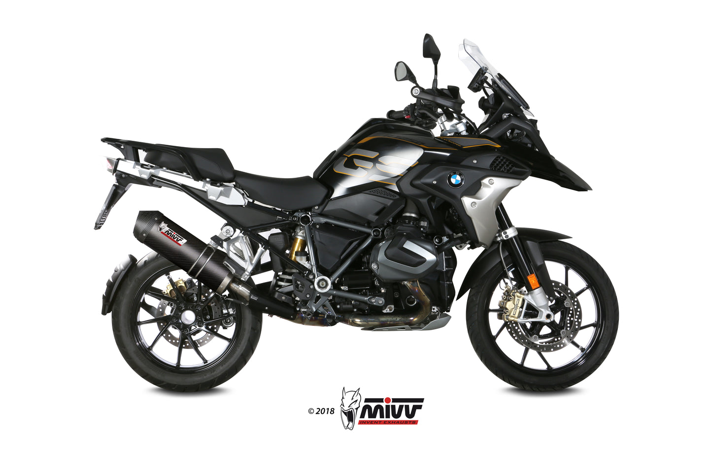 MIVV Slip-on, Oval Carbon, Standard Exhaust For BMW R 1250 GS / Adventure 2019-2021