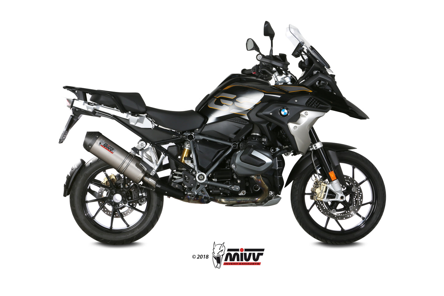MIVV Slip-on, Oval Titan, Standard Exhaust For BMW R 1250 GS / Adventure 2019-2021