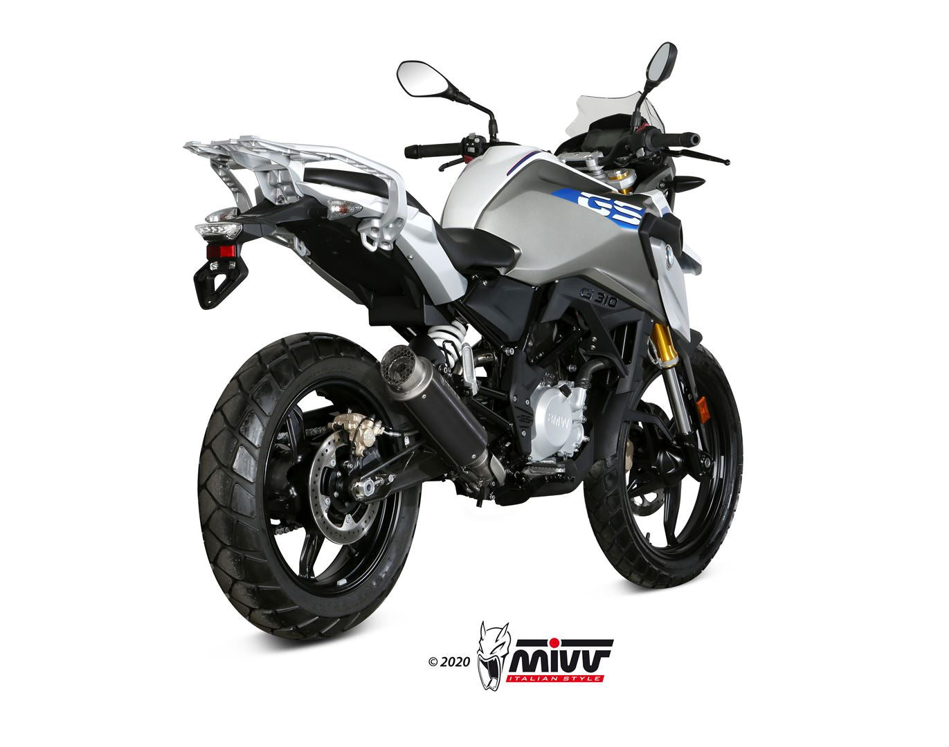MIVV Full System 1X1, GPpro Black, Standard Exhaust For BMW G310 GS 2017-2021