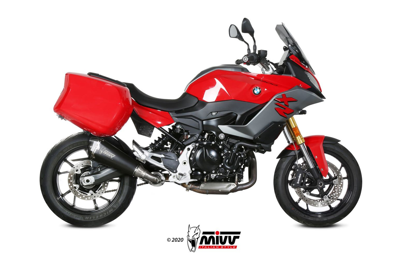 MIVV Slip-on, Delta Race Black, Standard Exhaust For BMW F 900 XR 2020-2021